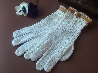手編みレースの夏用お洒落手袋