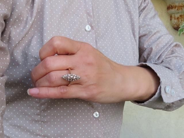 マーキーズシェイプのダイヤリング - Tesoro*テゾーロ、価値ある