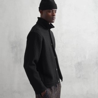 【 wax london 】Iggy Jacket Felt Wool [BLACK]