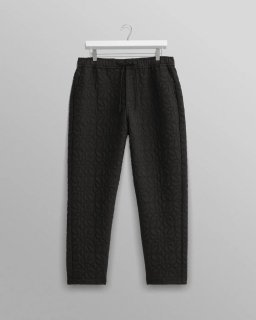  wax london  Kurt - Black Petal Quilt Trousers