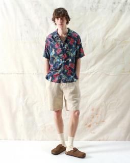  FAR AFIELD Busey Shirt - Tropical Birds Print