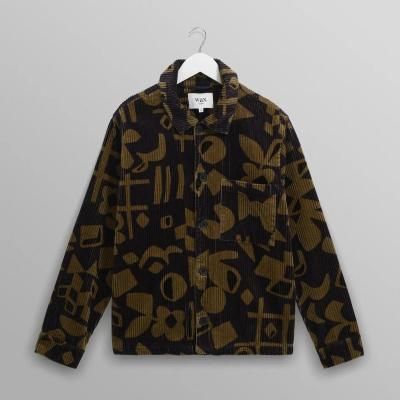  wax london ROCKLEY SHAPES JUMBO CORD (NAVY/KHAKI_)