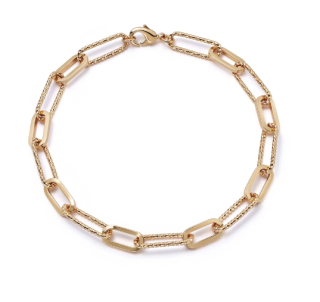 POLLY SAYER PAPERCLIP CHAIN BRACELET-GOLD
