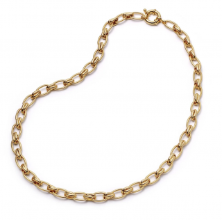 POLLY SAYER VINTAGE LINK CHAIN NECKLACE-GOLD