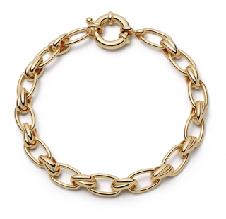 POLLY SAYER VINTAGE LINK CHAIN BRACELET-GOLD