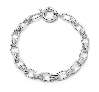 POLLY SAYER VINTAGE LINK CHAIN BRACELET=SILVER