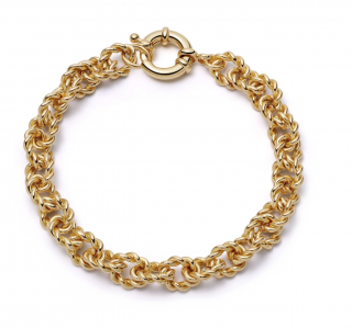 POLLY SAYER VINTAGE ROPE CHAIN BRACELET-GOLD