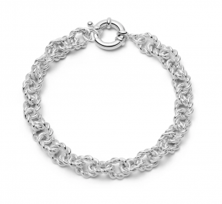 POLLY SAYER VINTAGE ROPE CHAIN BRACELET-SILVER