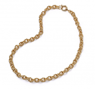 POLLY SAYER VINTAGE ROPE CHAIN NECKLACE-GOLD