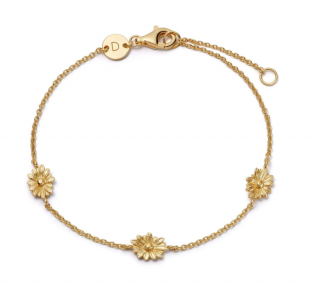 DAISY CHAIN FLOWER BRACELET-GOLD