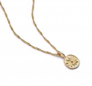 DAISY FLOWER NECKLACE-GOLD