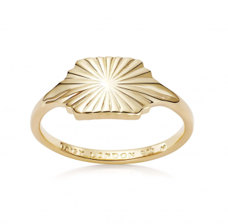 EST&#201;E LALONDE SUNBURST SHIELD RING-GOLD