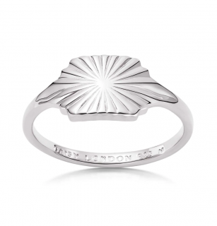 EST&#201;E LALONDE SUNBURST SHIELD RING-SILVER