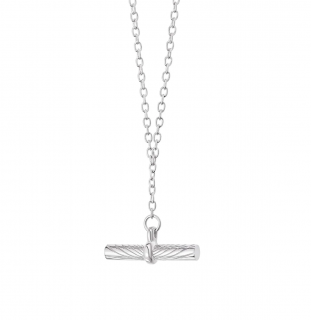 ESTEE LALONDE T BAR NECKLACE-SILVER