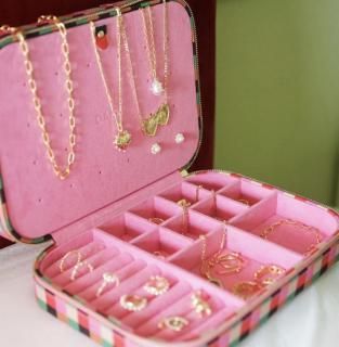 Shrimps Large Pink Jewellery Case