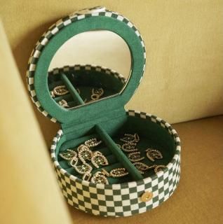 Shrimps Compact Green Jewellery Case