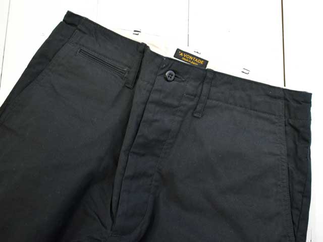 A VONTADE (アボンタージ) <br>Type 45 Chino Trousers - Wide Fit - black (VTD-0340-PT) チノパン