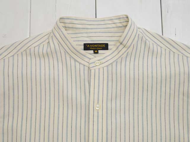 A VONTADE (アボンタージ) Banded Collar Shirts (VTD-0312-SH) バンドカラーシャツ