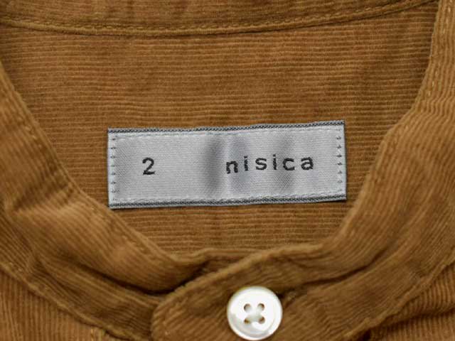 nisica (ニシカ) バンドカラーシャツ コーデュロイ (NIS-1000)