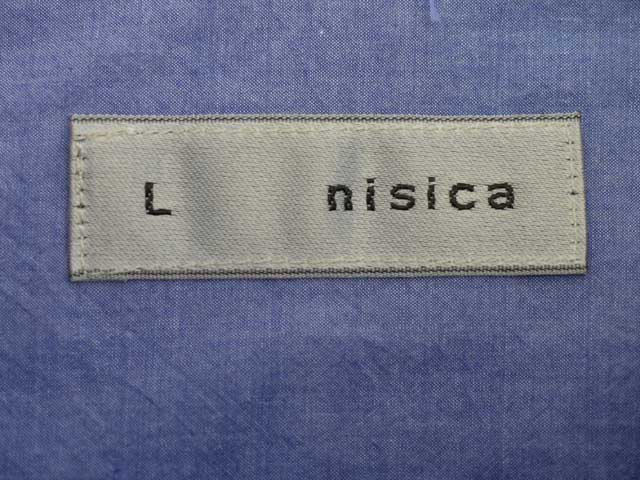 nisica (ニシカ) ルーズフィット バンドカラー半袖シャツ (NIS-1039)
