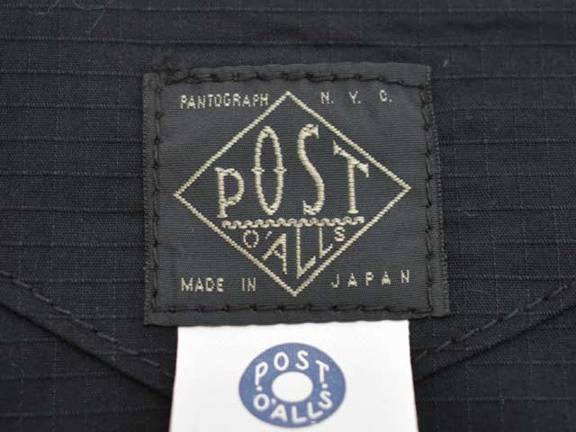 POST OVERALLS (ポストオーバーオールズ)<br>BDU Shirt -poly feather ripstop black-