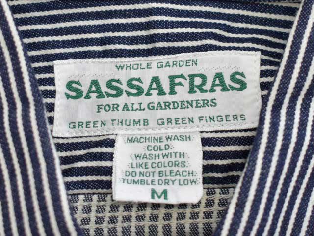 SASSAFRAS(ササフラス)<br>Gardener Shirts -6oz Hickory-(SF-221901)