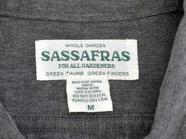 SASSAFRAS(ササフラス)<br>DIGS CREW HALF -5oz CHAMBRAY BLACK- (SF-231993) シャツジャケット