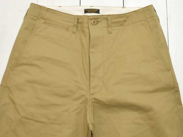 A VONTADE (ܥ󥿡) <br>Classic Chino Trousers -Selvdge Twill Khaki- (VTD-0480-PT2) Υѥ
