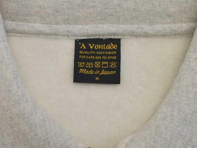 A VONTADE アボンタージ Half Zip Reverse Sweat Shirts VTD