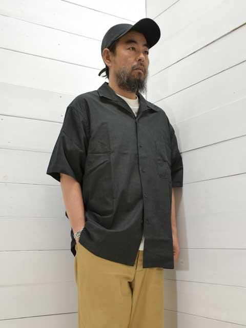 A VONTADE (ܥ󥿡) Open Collar Shirts S/S -CHARCOAL- (VTD-0383-SH) ץ󥫥顼