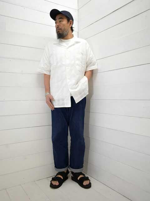 A VONTADE (アボンタージ)<br> Open Collar Shirts S/S -WHITE DOBBY- (VTD-0383-SH) オープンカラーシャツ
