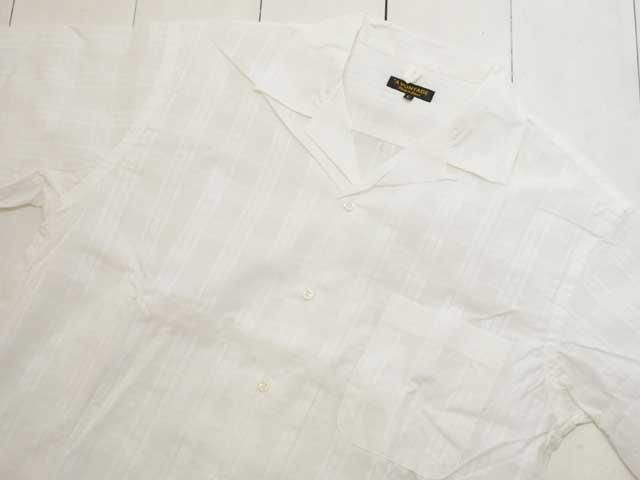 A VONTADE (ܥ󥿡)<br> Open Collar Shirts S/S -WHITE DOBBY- (VTD-0383-SH) ץ󥫥顼
