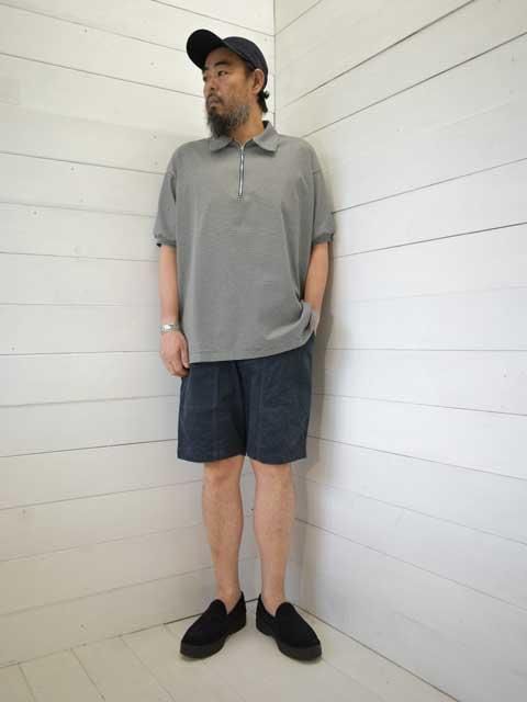 A VONTADE (アボンタージ)<br> Compact Border Half Zip Polo SS (VTD-0634-CS)
