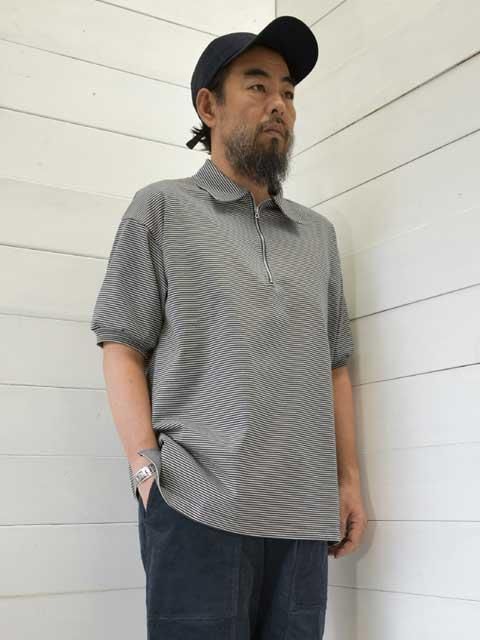A VONTADE (ܥ󥿡)<br> Compact Border Half Zip Polo SS (VTD-0634-CS)