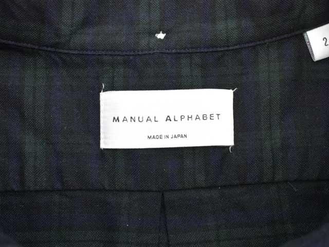 MANUAL ALPHABET (ޥ˥奢륢ե٥å) <br>OX CHECK PULL OVER S/S BD SHT -BLACK WATCH-(MA-S-793)Ⱦµ