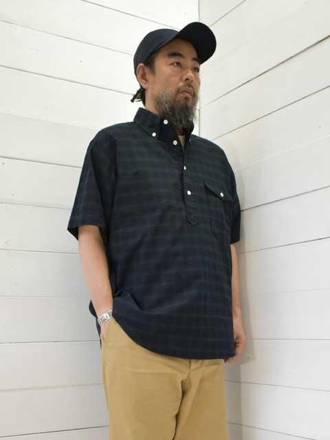 MANUAL ALPHABET (ޥ˥奢륢ե٥å) <br>OX CHECK PULL OVER S/S BD SHT -BLACK WATCH-(MA-S-793)Ⱦµ