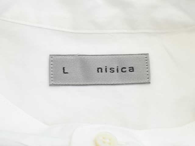 nisica (ニシカ) ルーズフィット バンドカラーシャツ (NIS-1312)