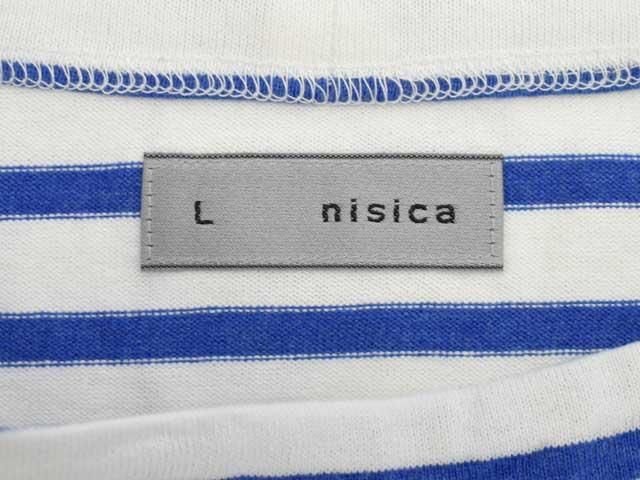 【30% OFF】nisica (ニシカ) ガンジーカットソー　ボーダー 半袖 nisica (ニシカ) ガンジーカットソー ボーダー 半袖