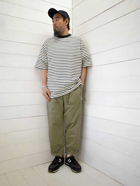 nisica (ニシカ) クルーネック半袖カットソー (NIS-1356) ボーダーTシャツ
