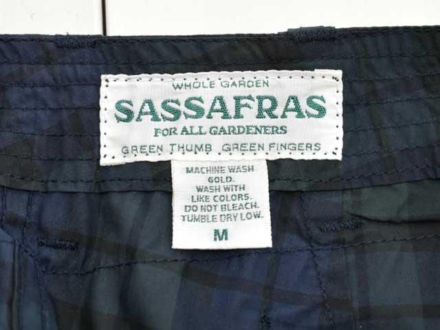 SASSAFRAS(ササフラス)OVERGROWN HIKER PANTS 1/2 -C/N BLACK