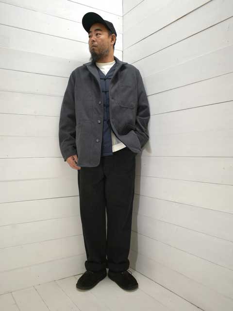 SASSAFRAS(ササフラス) SPRAYER JACKET -POLYESTER MELTON CHARCOAL