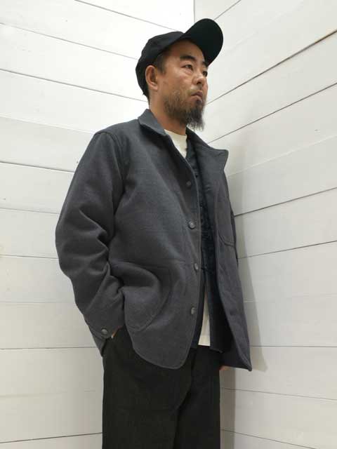 SASSAFRAS(ササフラス) SPRAYER JACKET -POLYESTER MELTON CHARCOAL