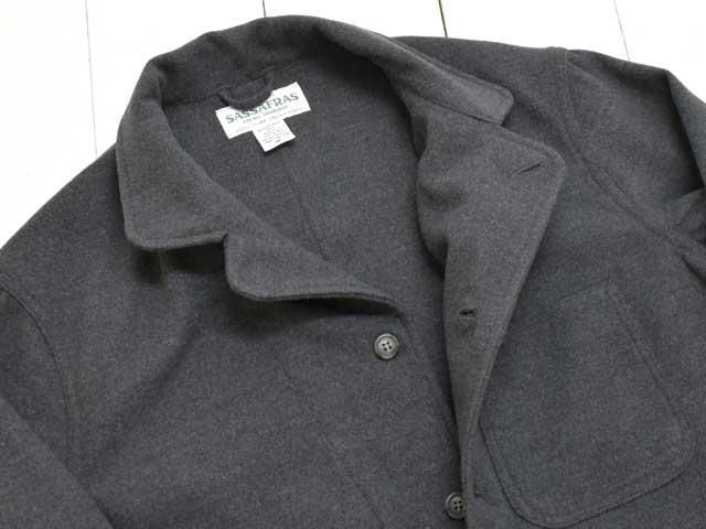 SASSAFRAS(ササフラス) SPRAYER JACKET -POLYESTER MELTON CHARCOAL