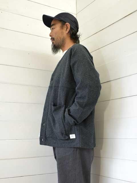 SASSAFRAS (ե饹)<br>DIGS CREW CARDE JACKET -TWEEDY COTTON BLACK- (SF-232052)