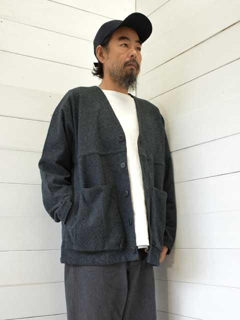SASSAFRAS (ե饹)<br>DIGS CREW CARDE JACKET -TWEEDY COTTON BLACK- (SF-232052)