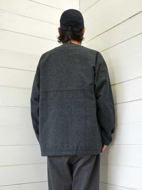 SASSAFRAS (ե饹)<br>DIGS CREW CARDE JACKET -TWEEDY COTTON BLACK- (SF-232052)