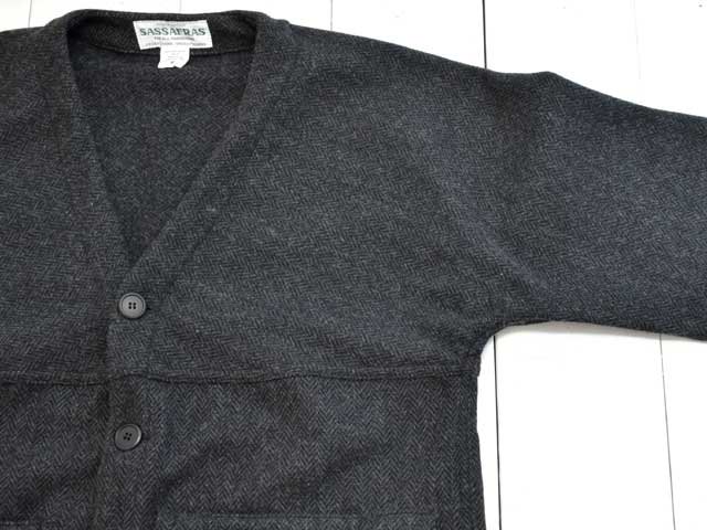 SASSAFRAS (ե饹)<br>DIGS CREW CARDE JACKET -HERRINGBONE BLANKETCHARCOAL- (SF-242158)