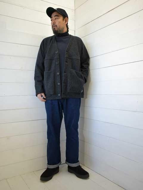 SASSAFRAS (ե饹)<br>DIGS CREW CARDE JACKET -HERRINGBONE BLANKETCHARCOAL- (SF-242158)