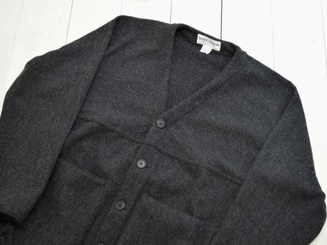 SASSAFRAS (ե饹)<br>DIGS CREW CARDE JACKET -HERRINGBONE BLANKETCHARCOAL- (SF-242158)