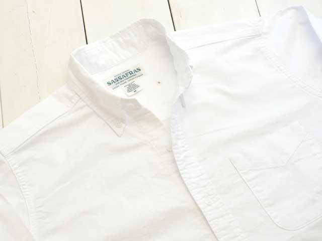SASSAFRAS ササフラス GREEN THUMB SHELL SHIRT SASSAFRAS(ササフラス) GREEN THUMB SHIRT -A/C OXFORD WHITE